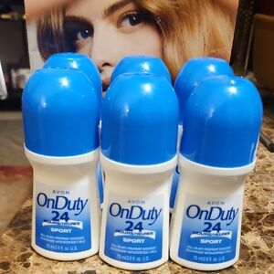 Avon On Duty 24 Sport Deodorant Blue Caps/ Quantity 6